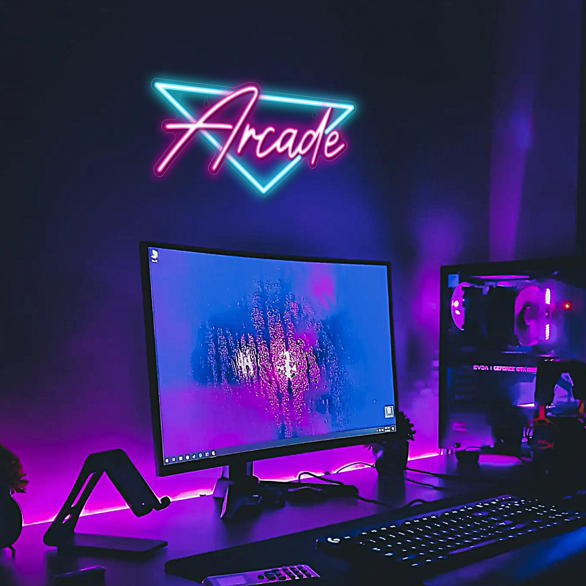 Kavaas Arcade Neon Sign, LED Arcade Signs for Arcade Room Decor